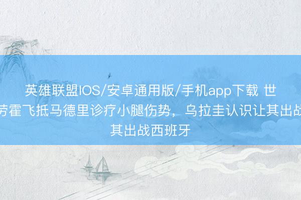 英雄联盟IOS/安卓通用版/手机app下载 世体:阿劳霍飞抵马德里诊疗小腿伤势,乌拉圭认识让其出战西班牙